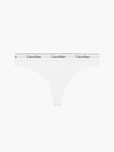 Calvin Klein Underwear HU109214 | Calvin Klein Modern Cotton Plus Size Női Tanga Fehér